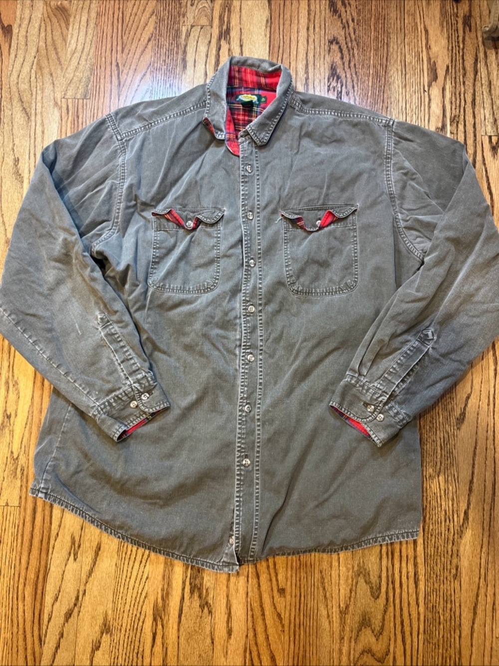 VTG Cabela's Roughneck Canvas Flannel Lined Shirt Jacket XL Shacket Gorpcore